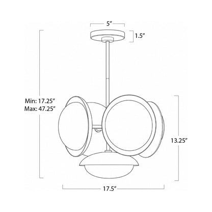 Bond Pendant Light - line drawing.