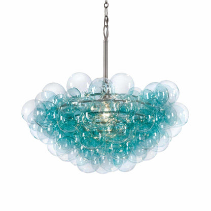 Bubbles Chandelier in Brushed Nickel (Aqua).