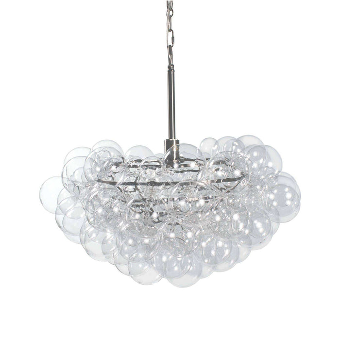 Bubbles Chandelier in Brushed Nickel (Clear).