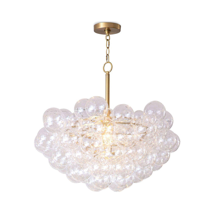 Bubbles Chandelier in Natural Brass (Clear).