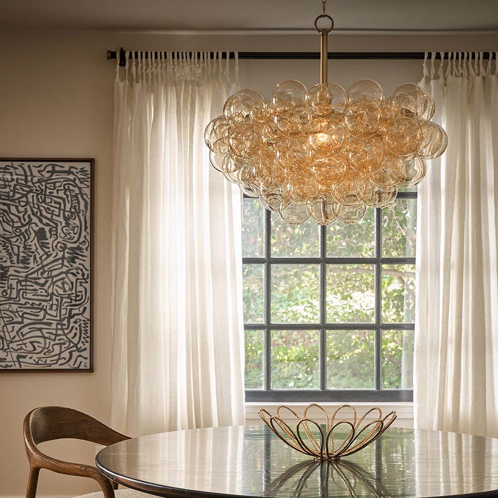 Bubbles Chandelier in living room.