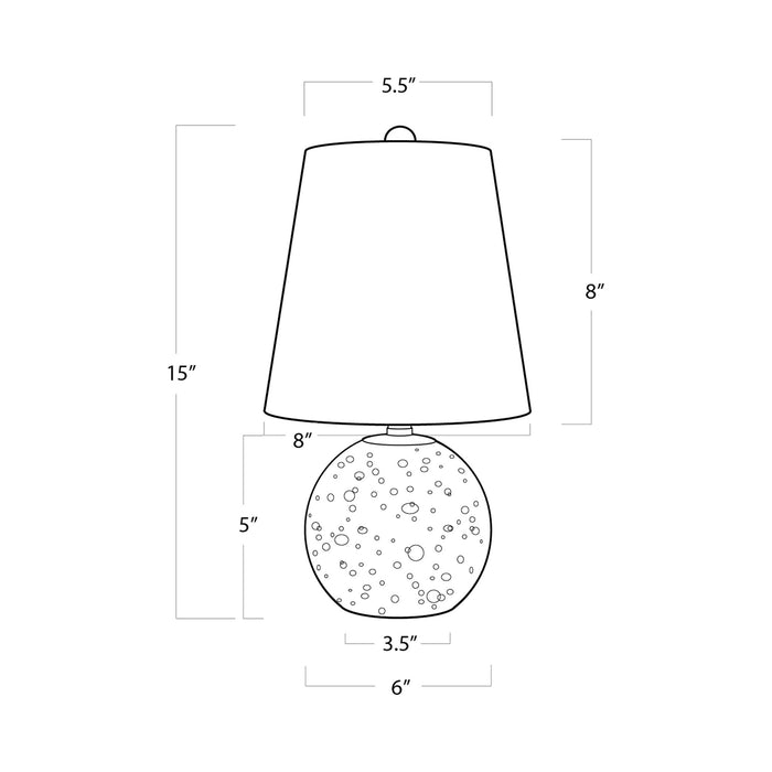 Bulle Table Lamp - line drawing.