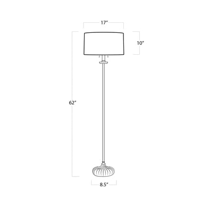 Clove Floor Lamp - line drawing.