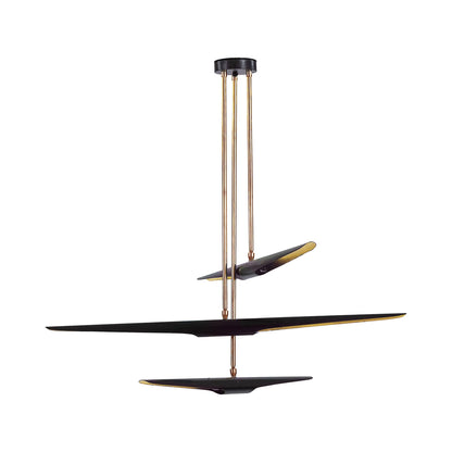 Concorde Chandelier in Blackened Steel.
