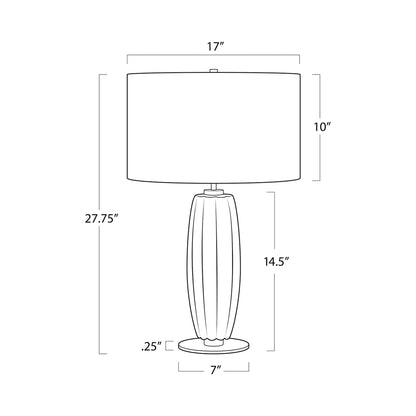 Crocus Table Lamp - line drawing.