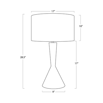 Denver Table Lamp - line drawing.