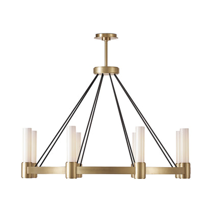Dixon Chandelier in Natural Brass.