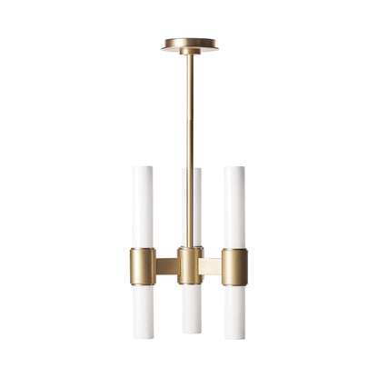 Dixon Pendant Light in Natural Brass.