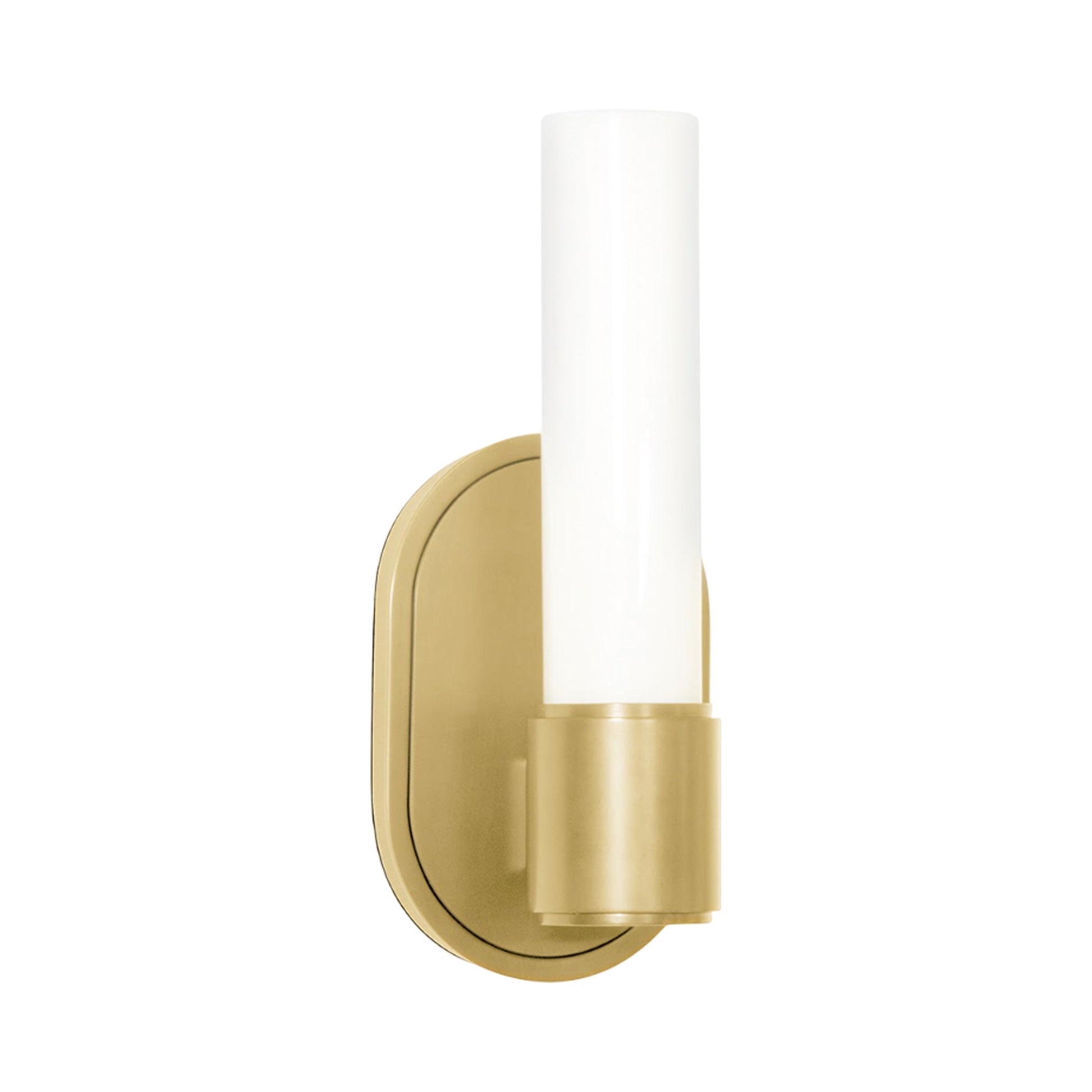 Dixon Single Wall Light in Natural Brass.