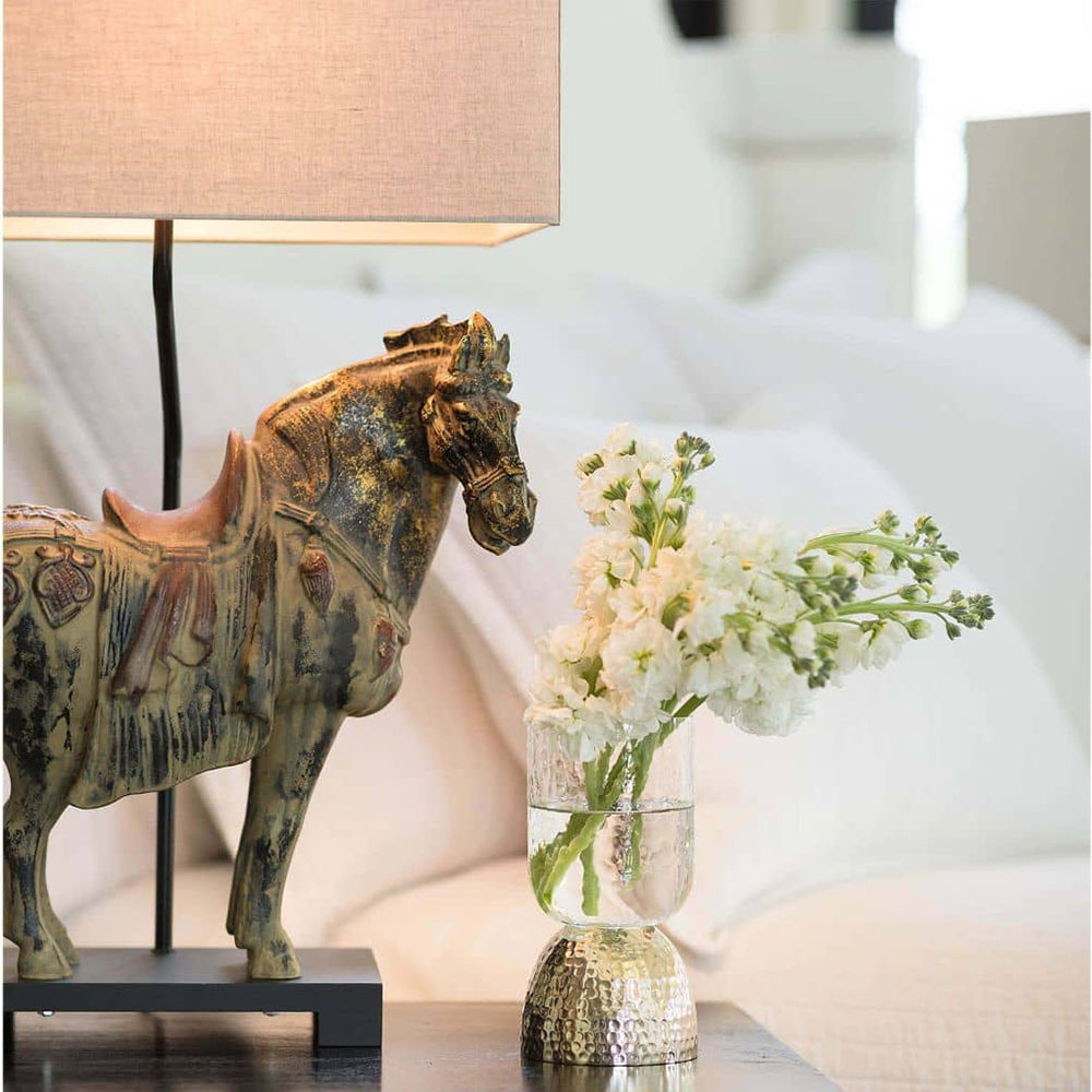 Dynasty Table Lamp in bedroom.