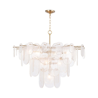 Echo Chandelier in Natural Brass.