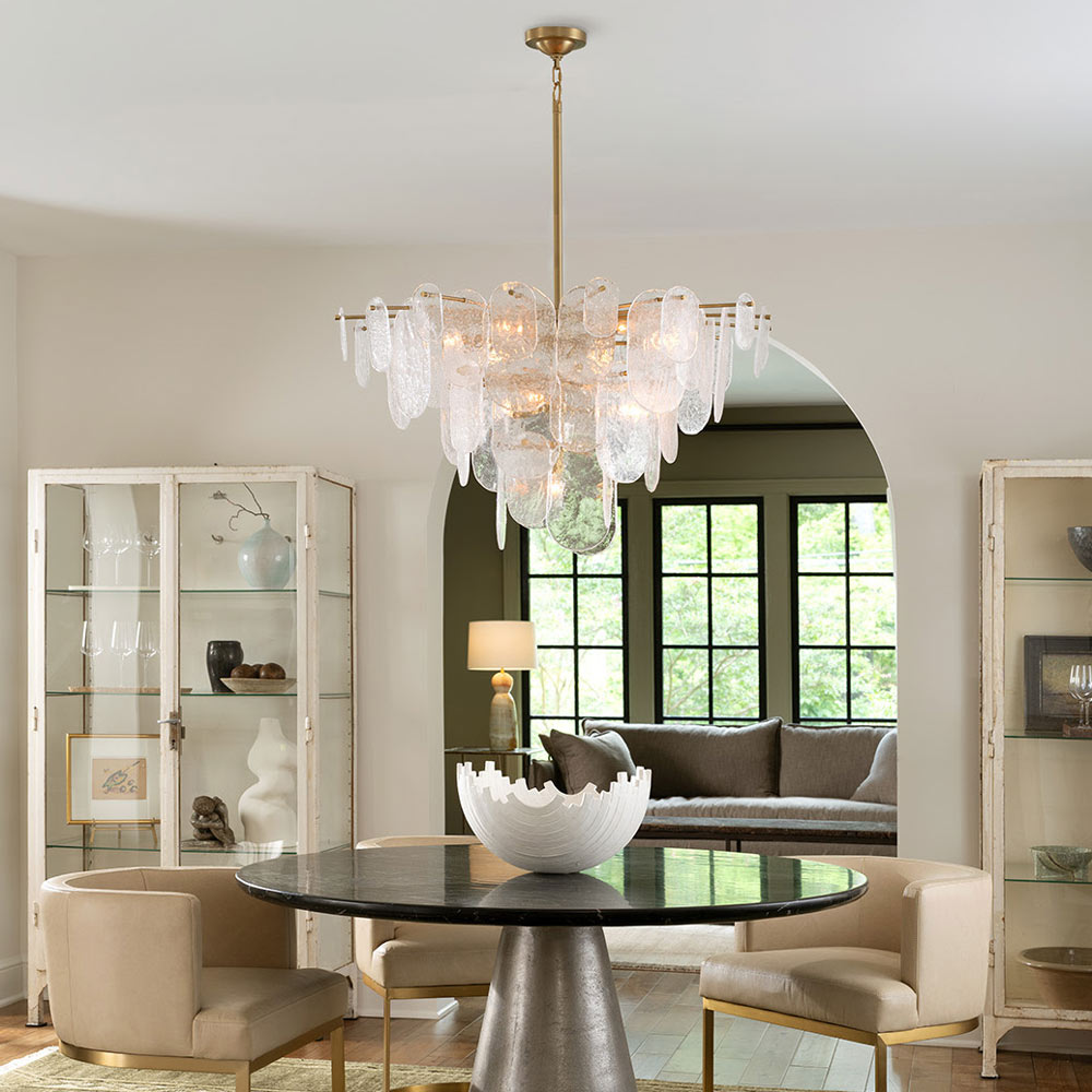 Echo Chandelier in dining room.
