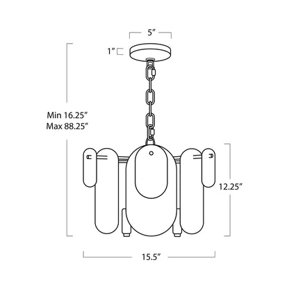 Echo Pendant Light - line drawing.