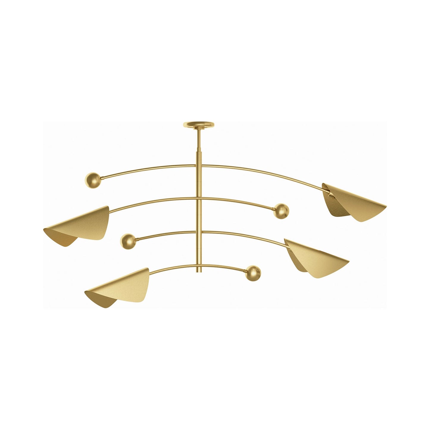 Eclipse Chandelier in Natural Brass.