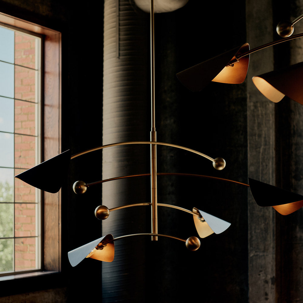 Eclipse Chandelier in living room.