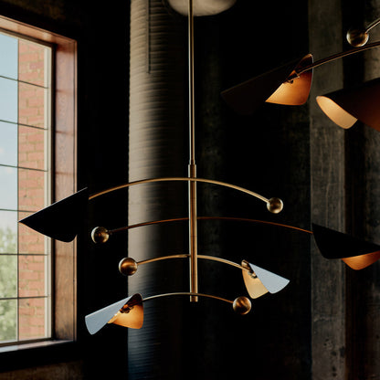 Eclipse Chandelier in living room.