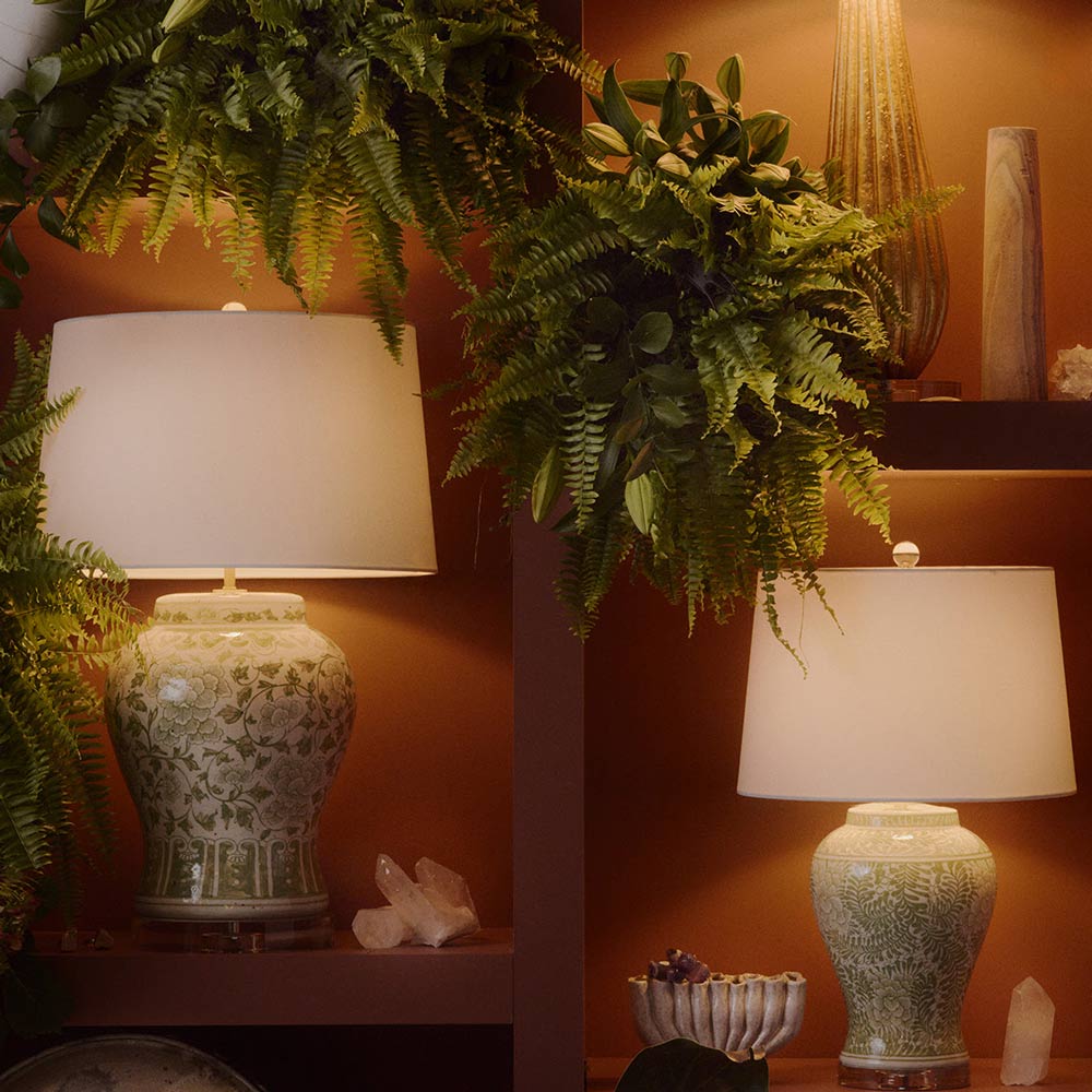 Faye Table Lamp in living room.