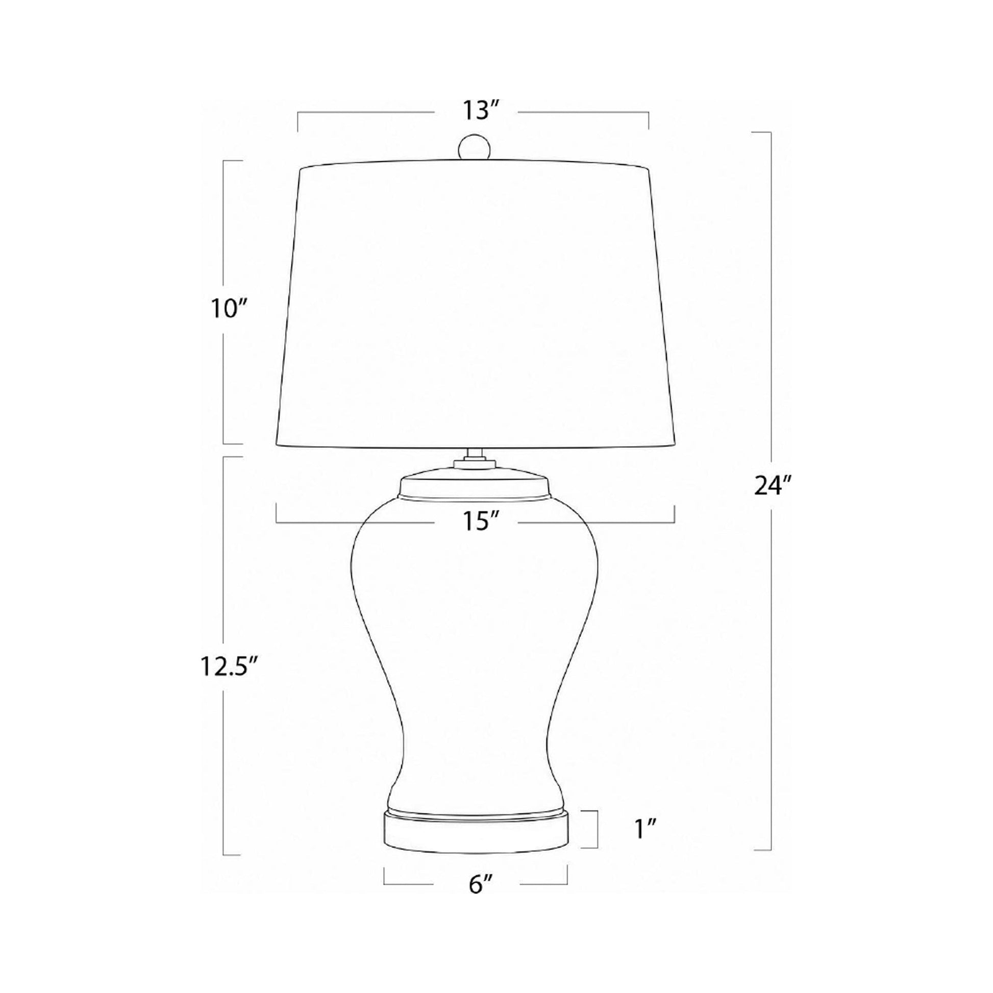 Faye Table Lamp - line drawing.