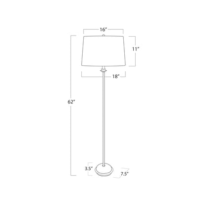 Fisher Floor Lamp - line drawing.