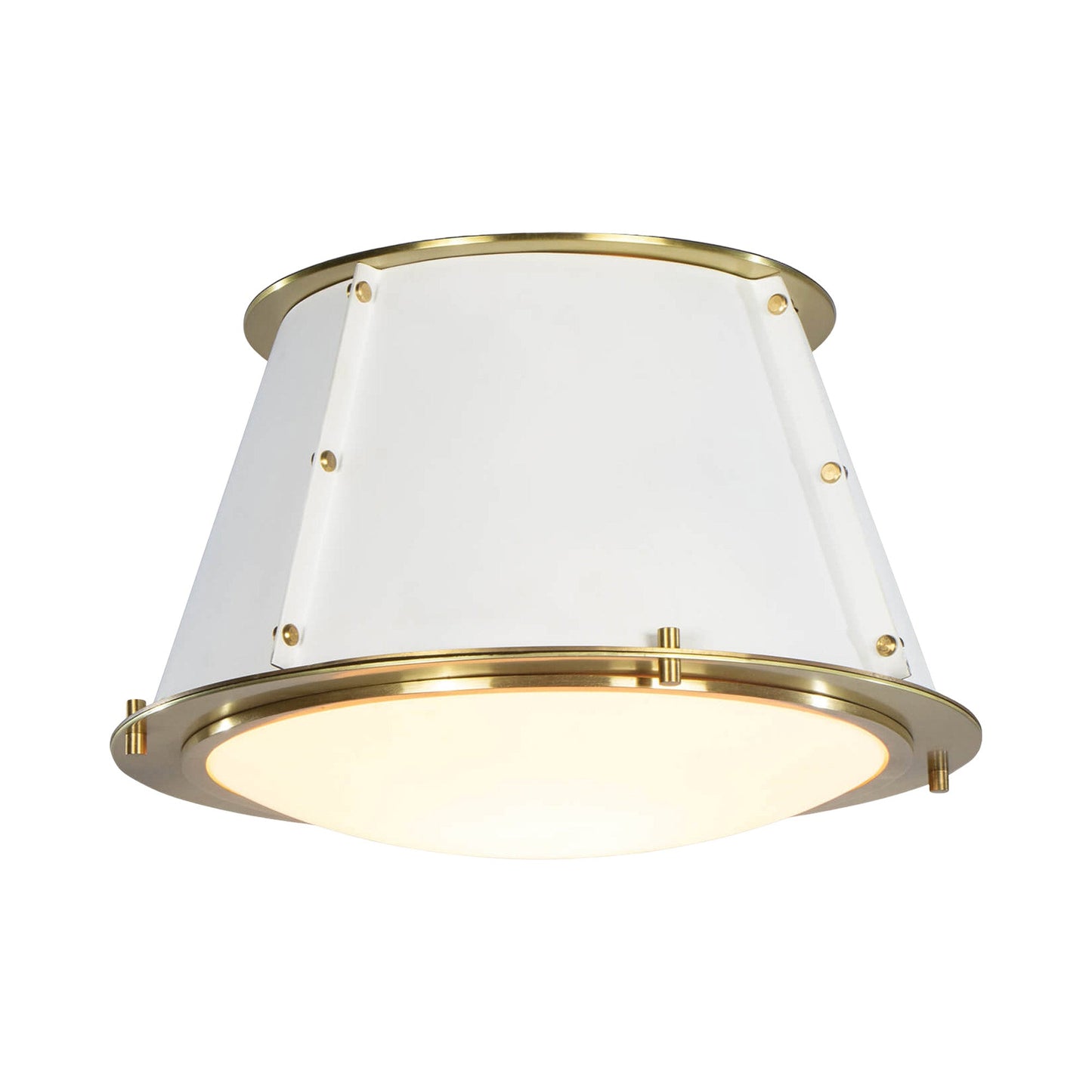 French Flush Mount Ceiling Light in White.