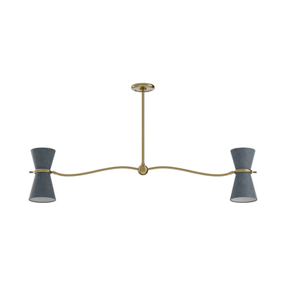 Gable Chandelier in Storm Blue.