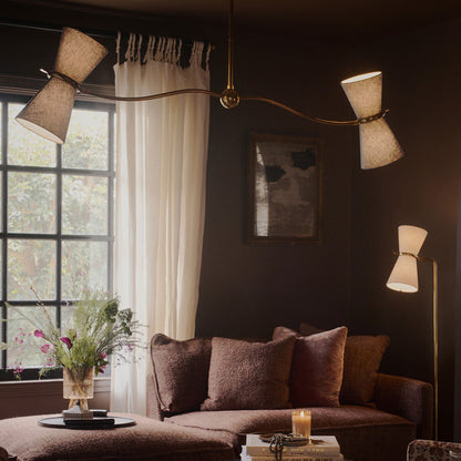 Gable Chandelier in living room.