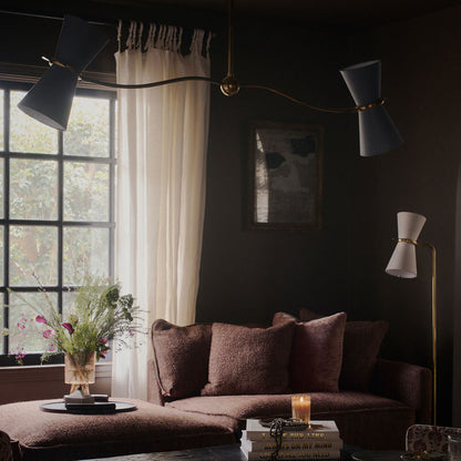 Gable Chandelier in living room.