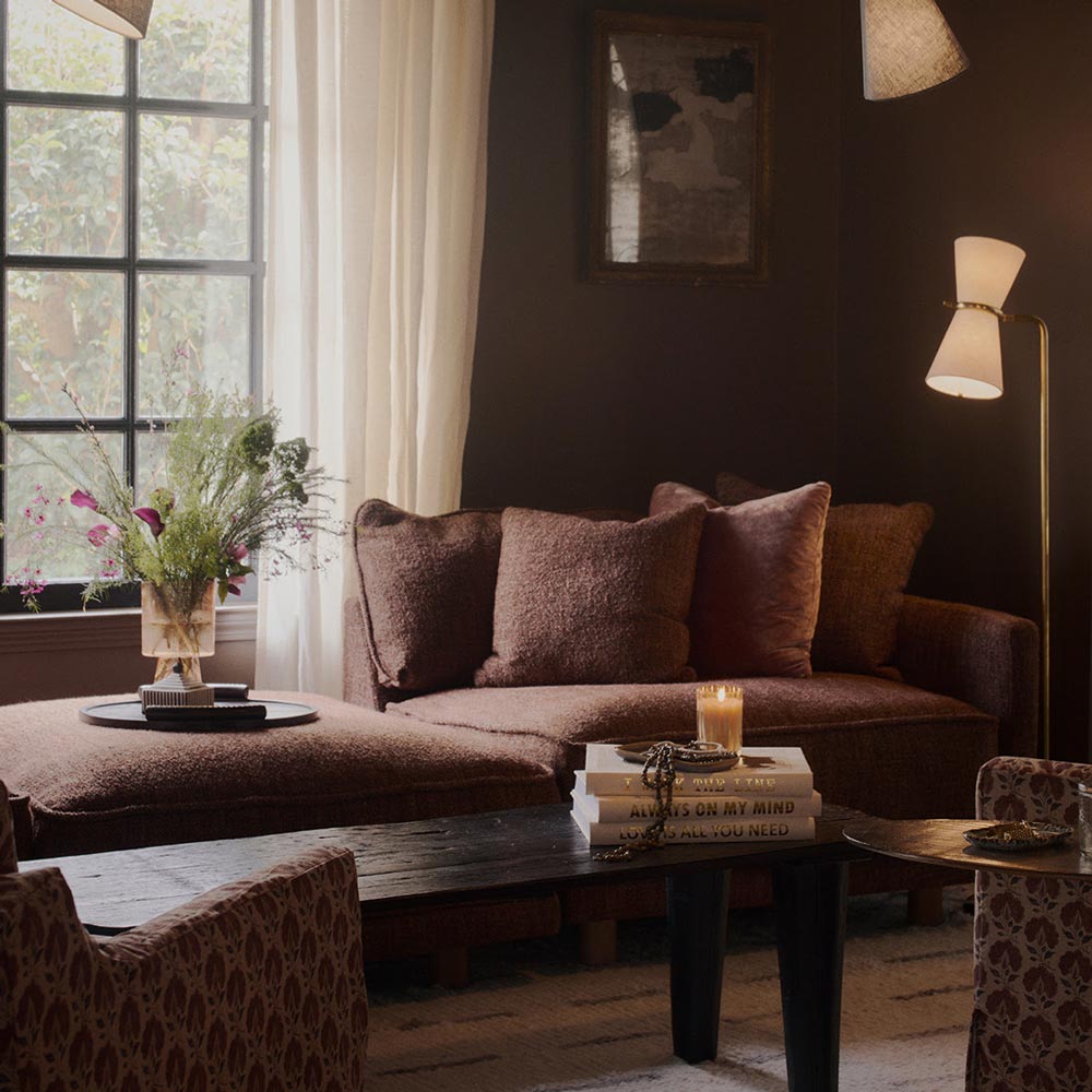 Gable Floor Lamp in living room.