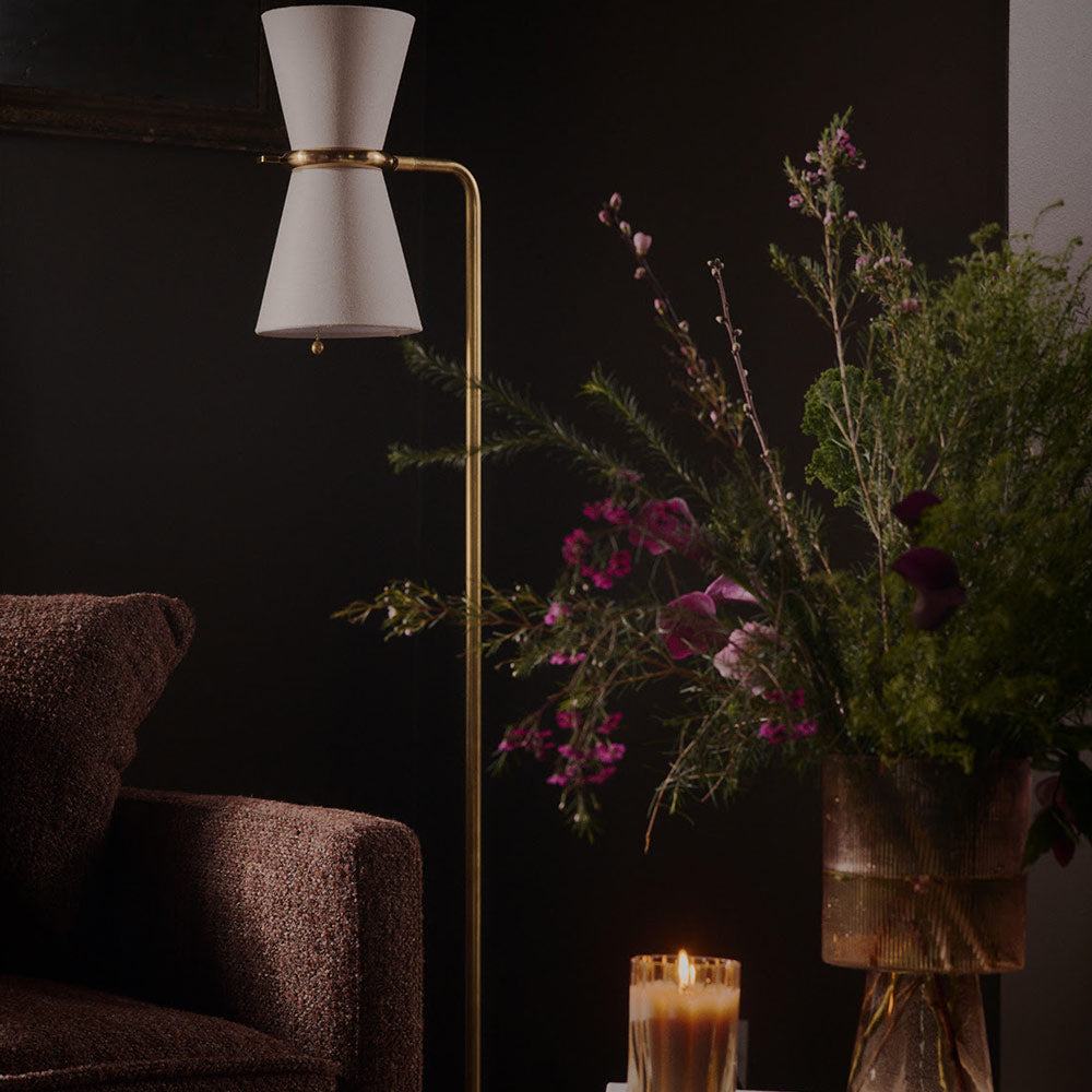Gable Floor Lamp in living room.