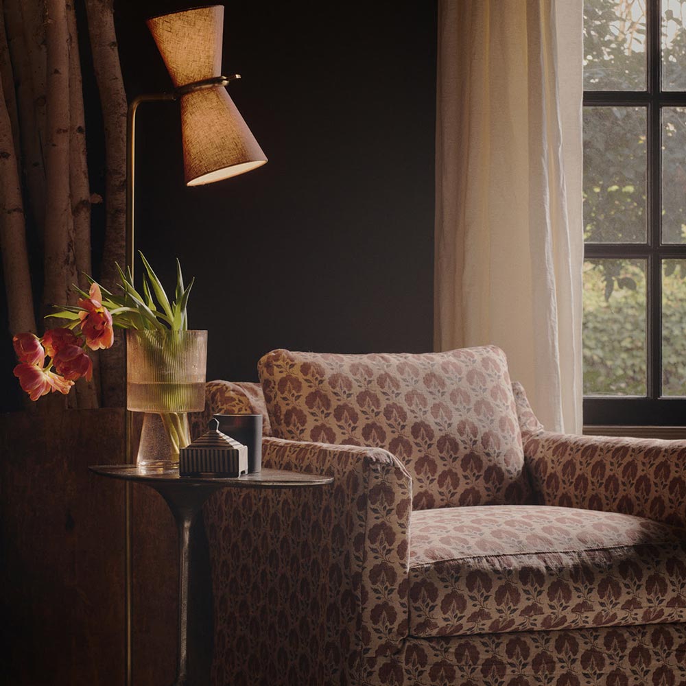 Gable Floor Lamp in living room.