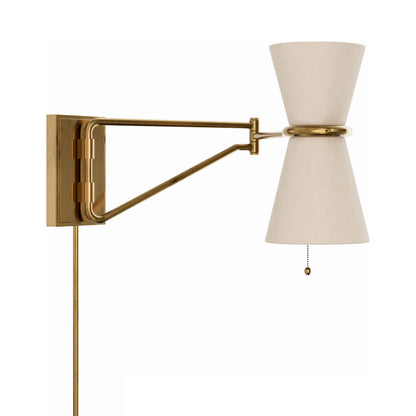 Gable Swing Arm Wall Light in Oyster.