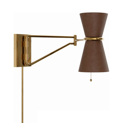 Gable Swing Arm Wall Light in Russet.