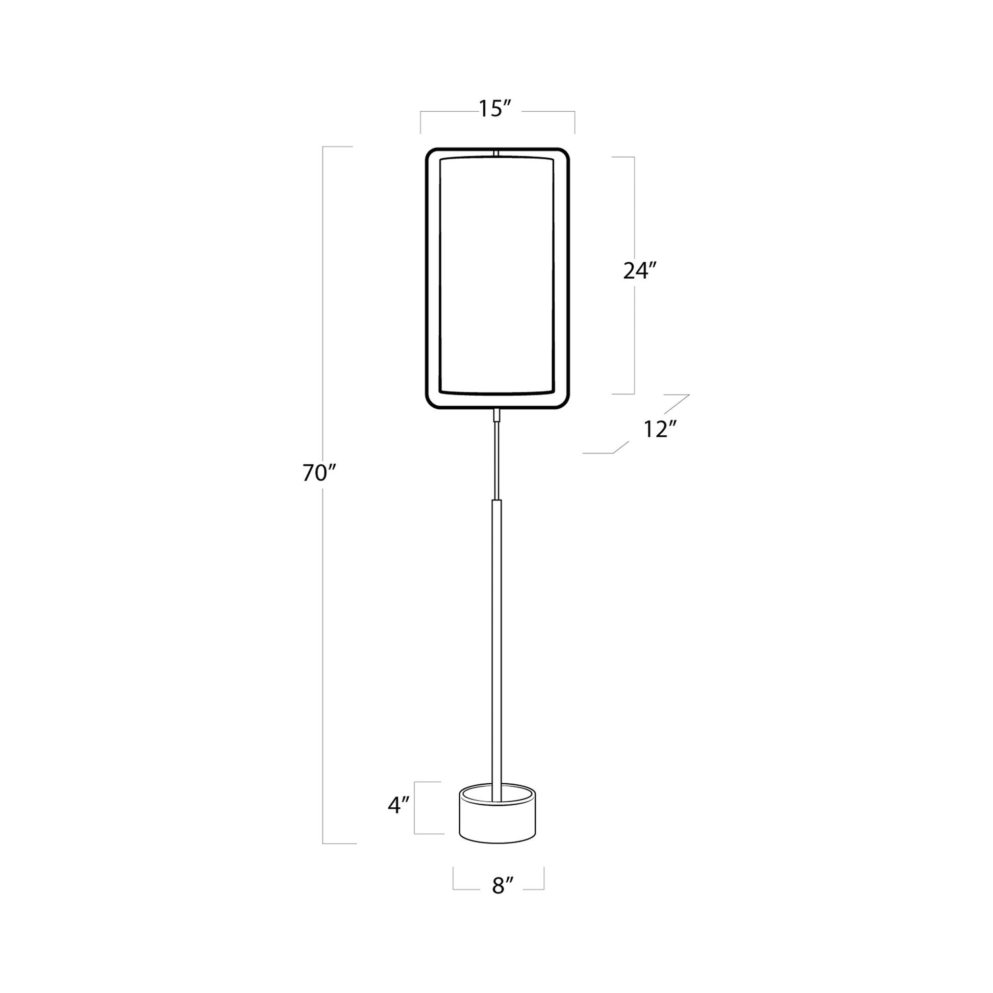 Geo Floor Lamp - line drawing.