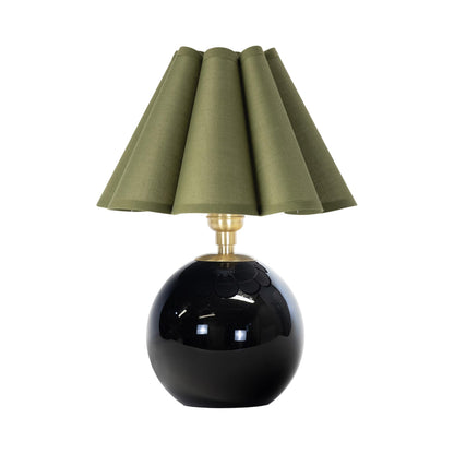 Giorgio Table Lamp in Natural Brass/Black/Olive.