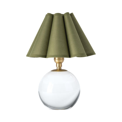 Giorgio Table Lamp in Natural Brass/Clear/Olive.
