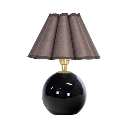 Giorgio Table Lamp in Natural Brass/Black/Umber.
