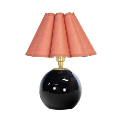 Giorgio Table Lamp in Natural Brass/Black/Wild Poppy.
