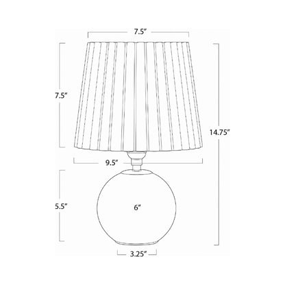 Giorgio Table Lamp - line drawing.