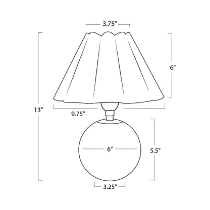 Giorgio Table Lamp - line drawing.