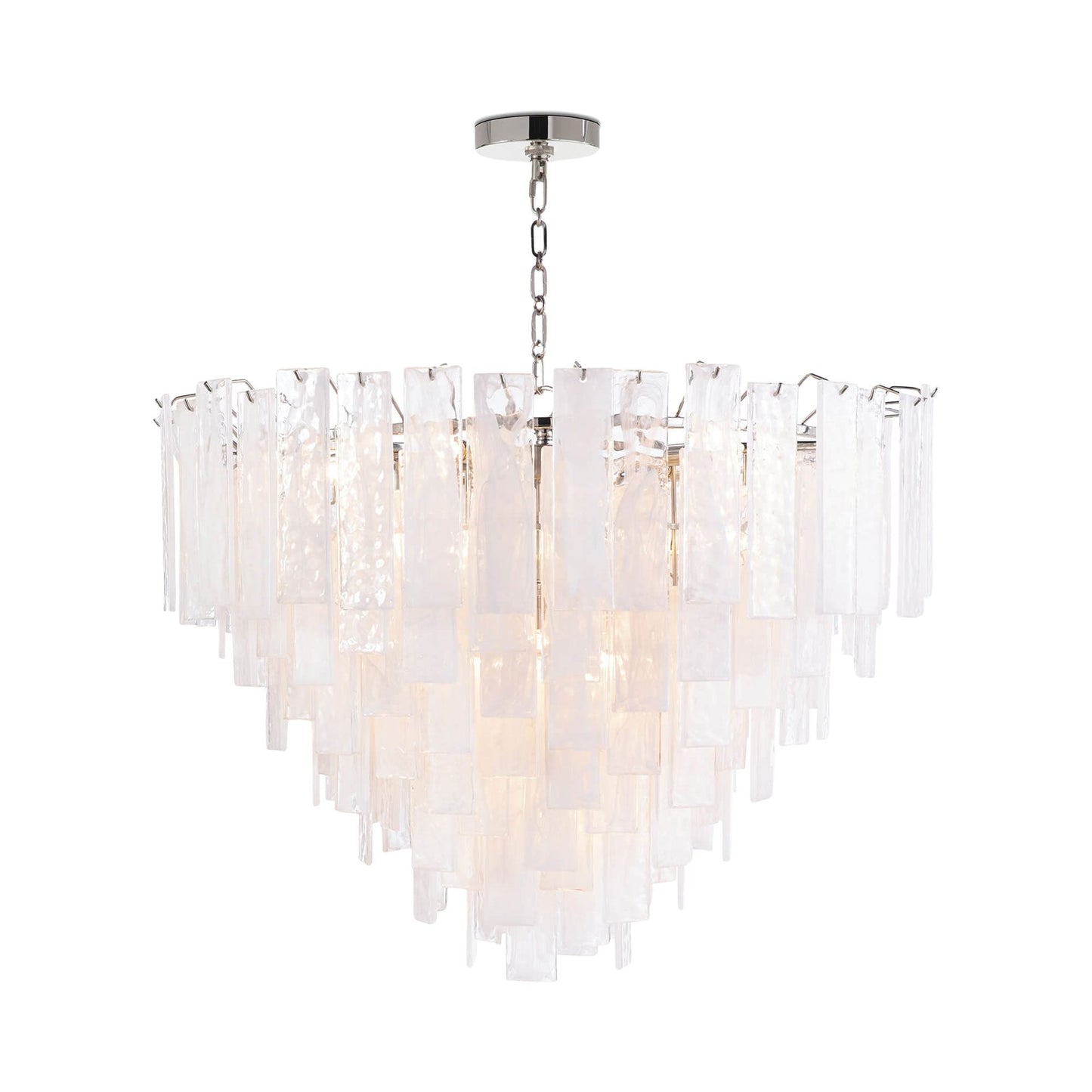 Glacier Chandelier in Polished Nickel (Large).