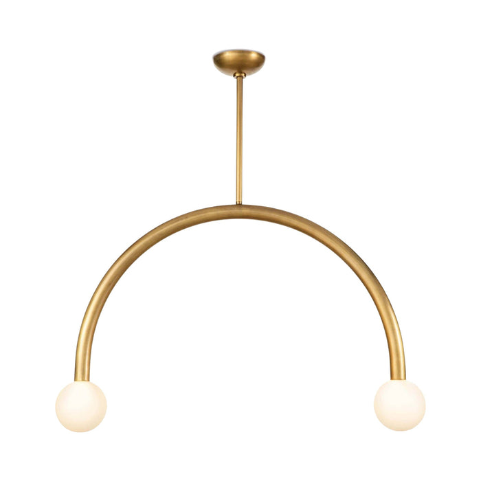 Happy Pendant Light in Natural Brass.