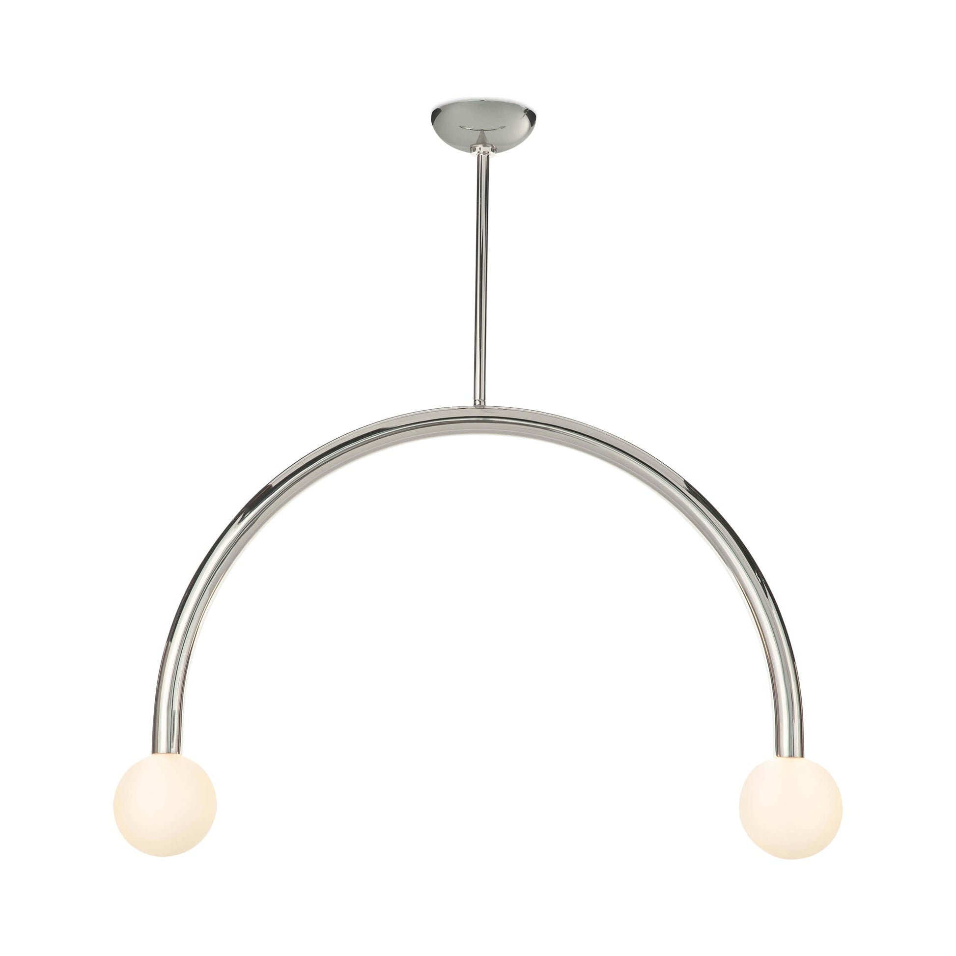 Happy Pendant Light in Polished Nickel.