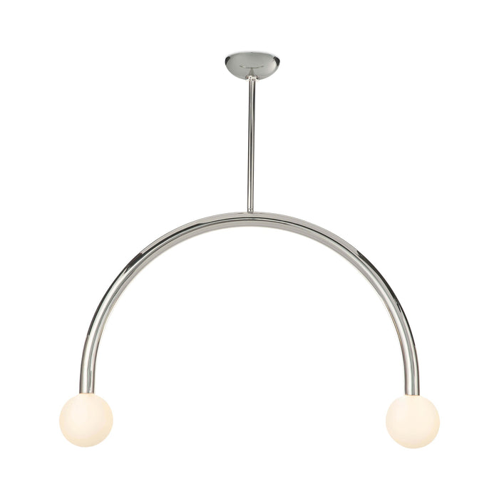 Happy Pendant Light in Polished Nickel.