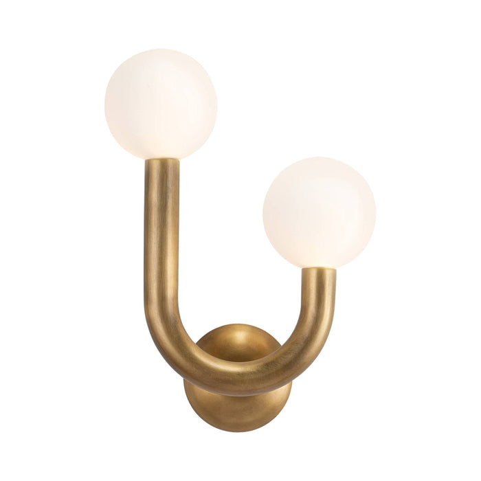 Happy Wall Light in Natural Brass (Right Side).