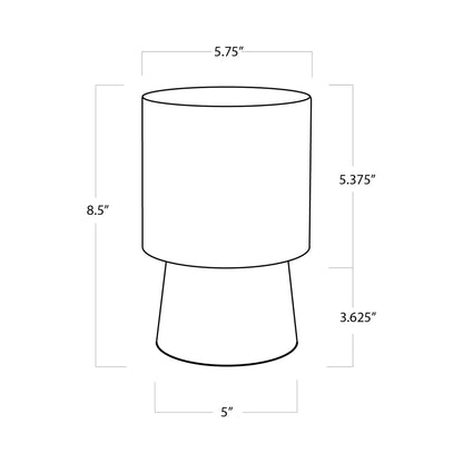 Hazel Table Lamp - line drawing.