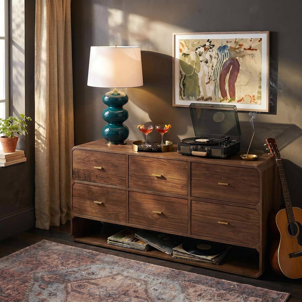 Hewitt Table Lamp in living room.
