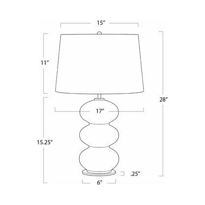 Hewitt Table Lamp - line drawing.