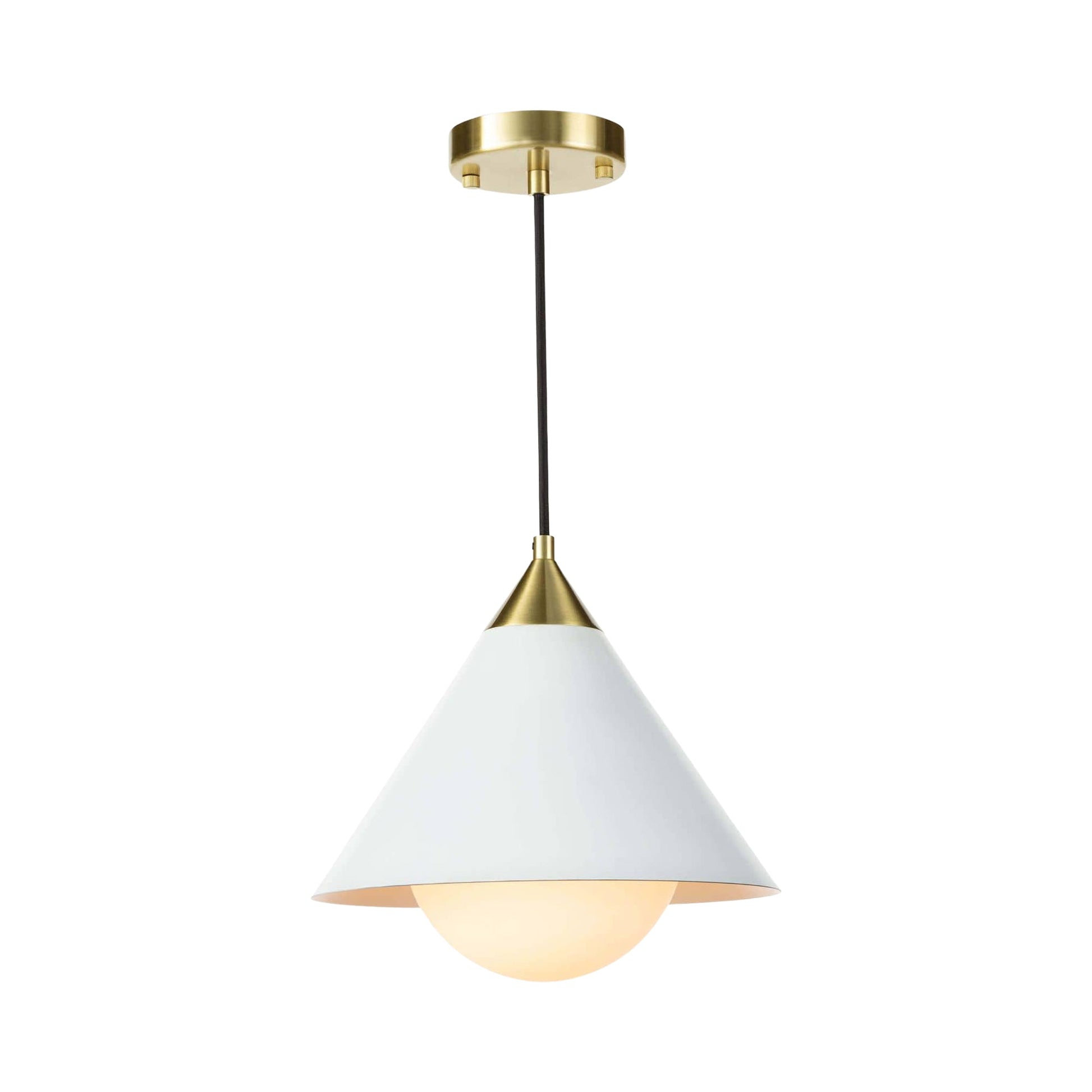 Hilton Pendant Light in White.