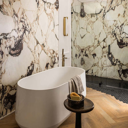 Houston Linear Wall Light in bathroom.