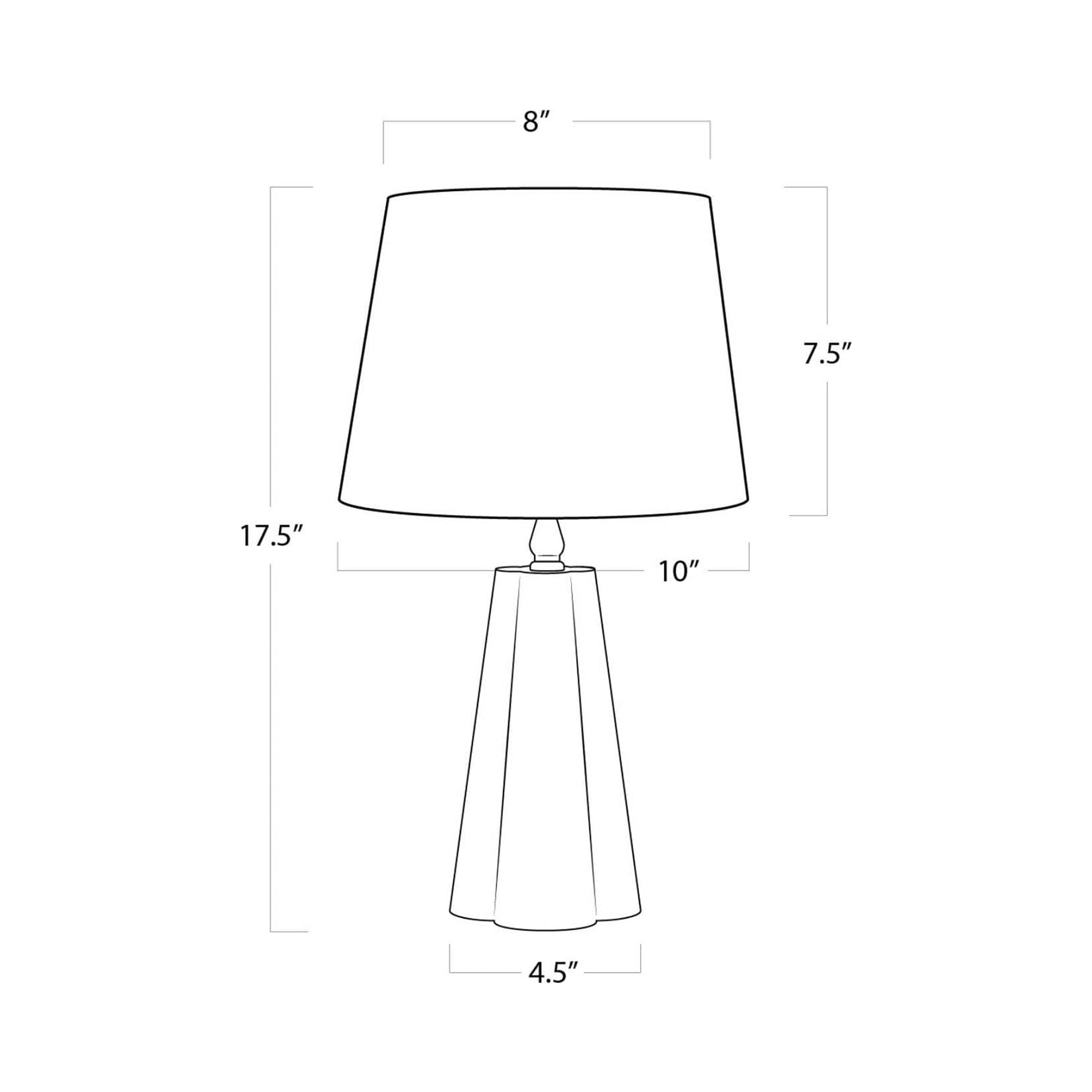 Joelle Table Lamp - line drawing.